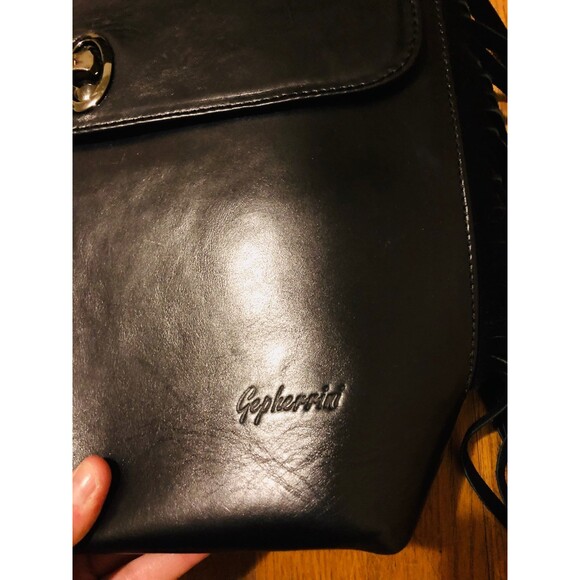 Black Gepherrini Handbag Designer bag with Fringes - Picture 12 of 12